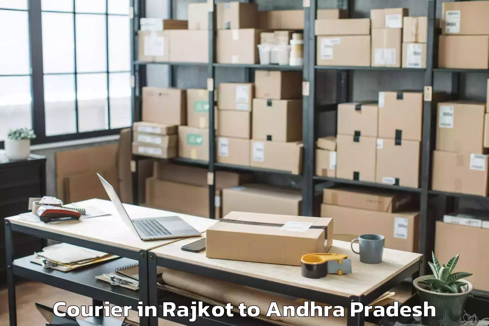 Get Rajkot to Gudivada Courier